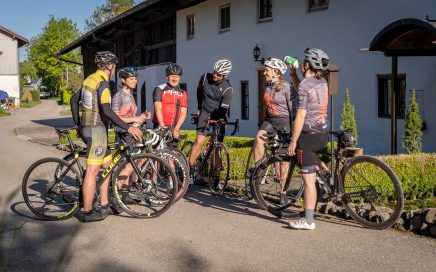 Gruppe der Abteilung Radsport vor Trainingsbeginn